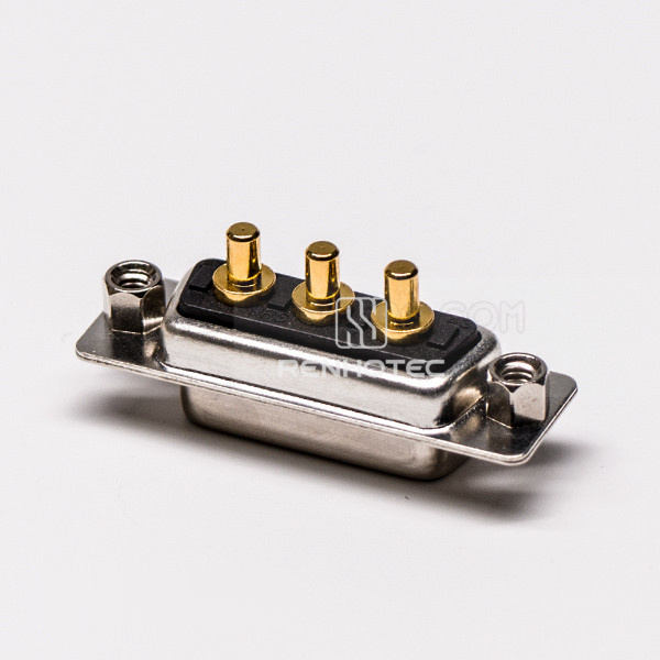 D-SUB Female 3W3 Power Connector 180° Through Hole Solder Type for PCB Mount Connector