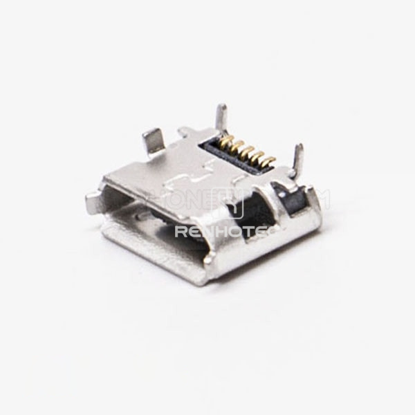 5 Pin Micro Female USB SMT Type B 180 Degree for PCB Mount
