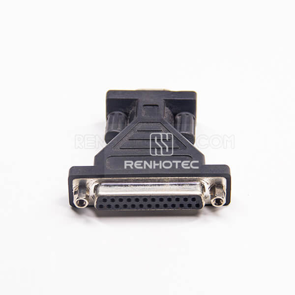 DB9 Pin Female To Standard D-SUB Female 25 Pin Straight Injection Adapter