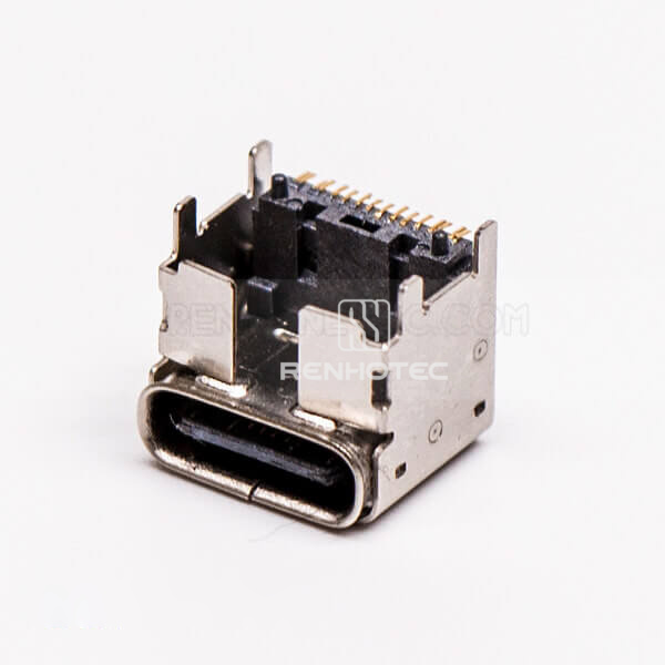 Type C Female Connector Right Angle SMT for PCB Mount