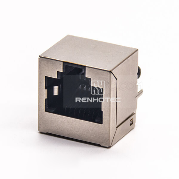 Straight RJ45 Jack Through Hole Ethernet Network Coupler Shielded