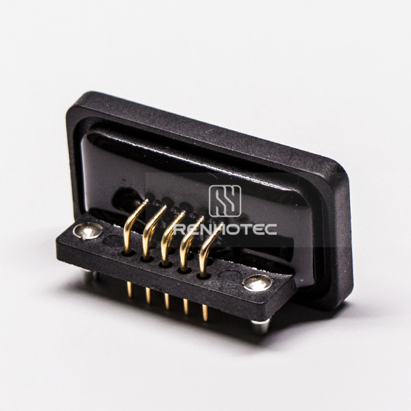 9 Pin D-SUB Waterproof Connector 90° Female Through Hole for PCB Mount