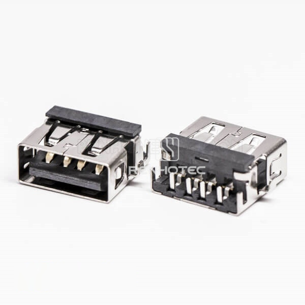 USB Female Right Angle Type A Offset Type