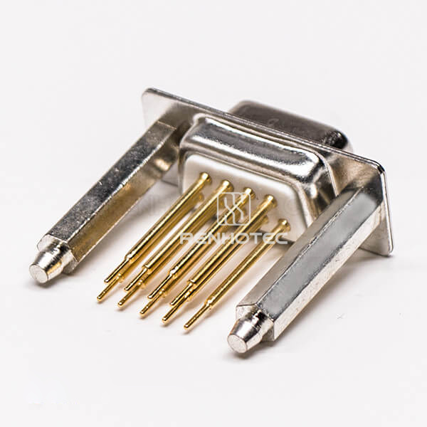 D-SUB 9 Pin Female 180° Through Hole staking Type Connector