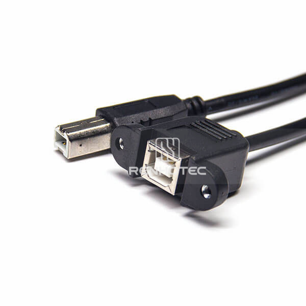 USB B to B Cable Female to Male 180 Degree OTG Cable
