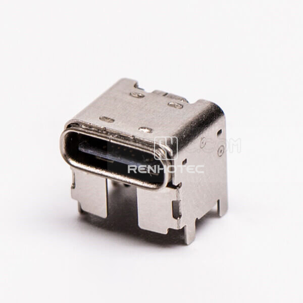 Type C Female Connector Right Angle SMT for PCB Mount