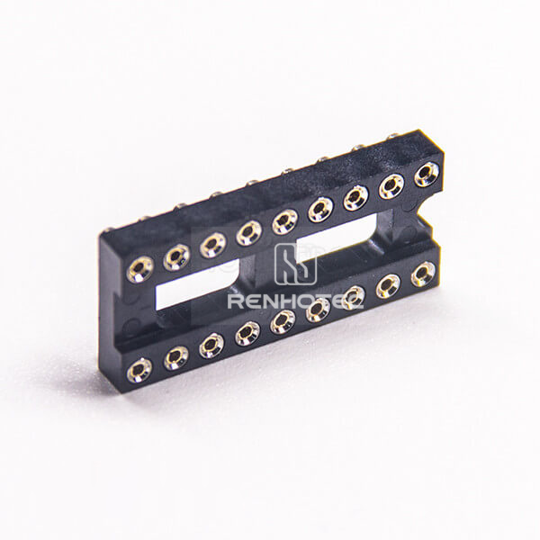 SMD Female Header Dual Row Circular Holes Socket 2.54mm Picth