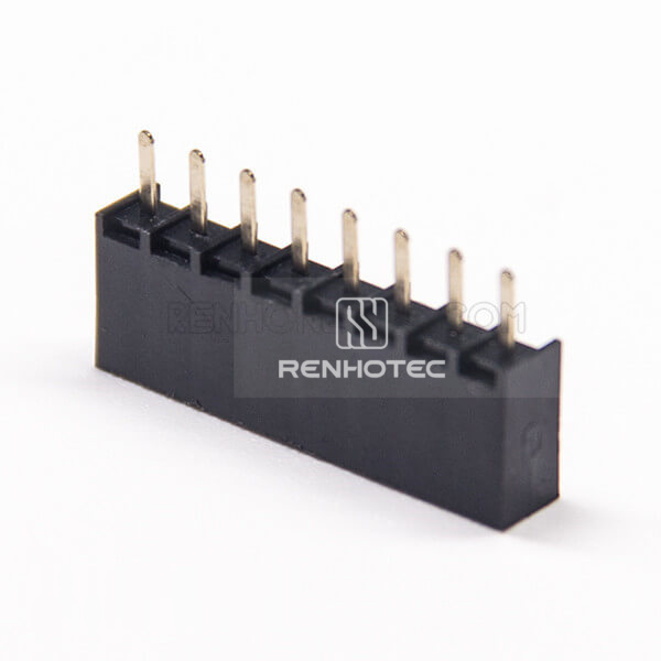 Single Row 2.54mm Female Pin Header Connector 8 Pin U Type Dip