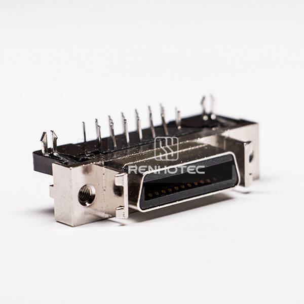 SCSI Types 26 Pin Right Angle Female Through Hole for PCB Mount