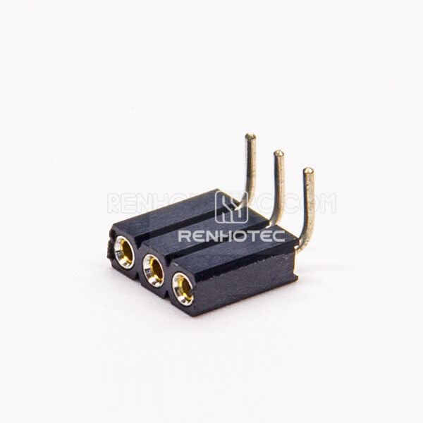 3 Pin Female Header Right Angle 2.54mm Pitch