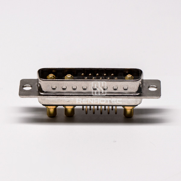 13W3 D-SUB Male Connector180 Degree Solder Type for Cable with Staking