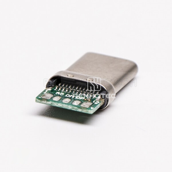 Straight Quick Male PCB Mount Type C USB3.0 Connector