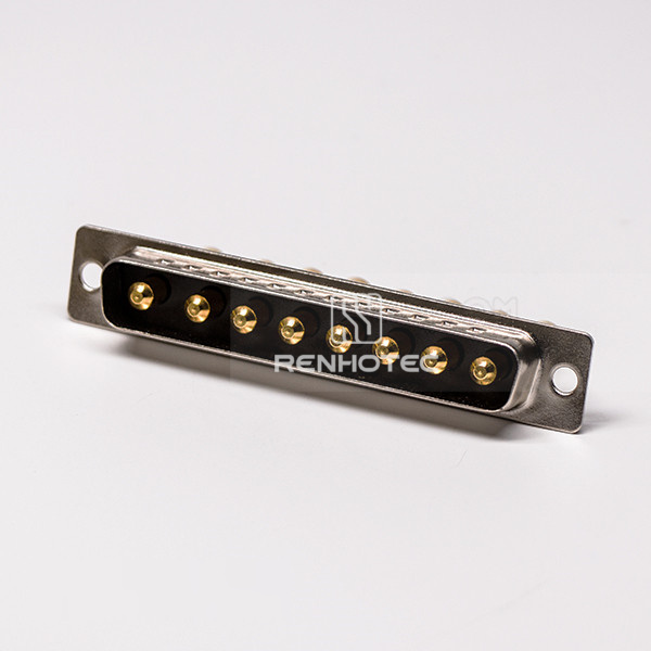 180 Degree D-SUB Power 8W8 Connector Male Solder Type for Cable with Staking