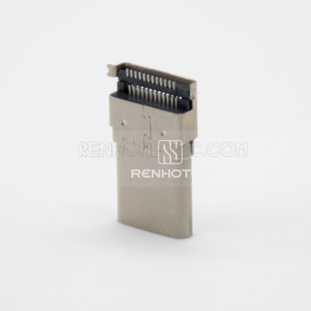 Panel Mount USB 3.1 Type-C Male Connector Offset Type SMT Type Through Hole