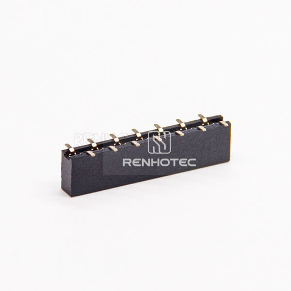 1.27mm Single Row Female Header 180 Degree Through Hole