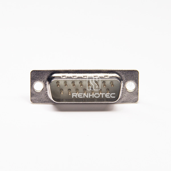 15 pin D-SUB connector Male Stamped Pin Solder Type