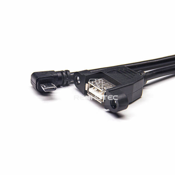 USB Type-A Female to Micro USB Male Cable