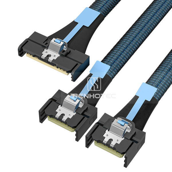 MCIO x8 to 2 x MCIO x4 Breakout Cable