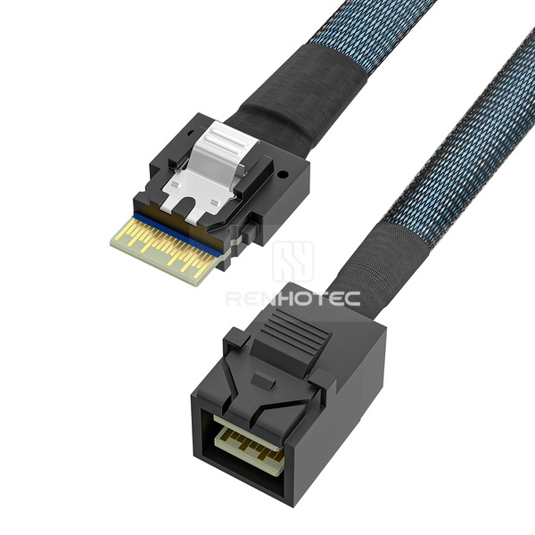 SlimSAS SFF-8654 4i to Mini-SAS HD SFF-8643 Cable