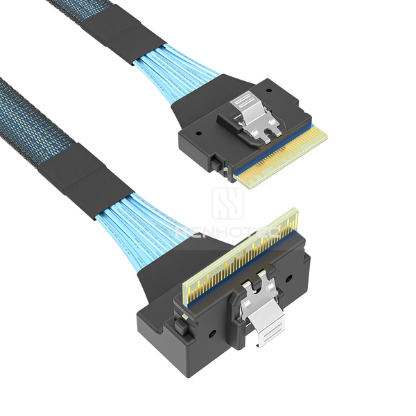 SlimSAS SFF-8654 8i Cable, Right angle