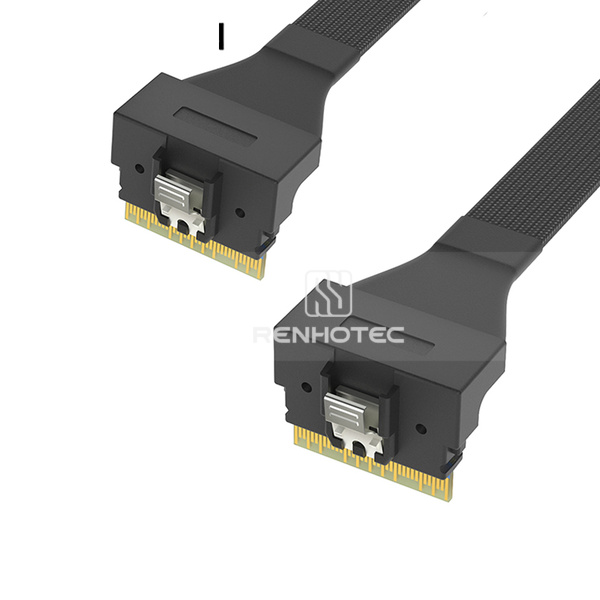 SlimSAS SFF-8654 8i Cable, Right angle to right angle