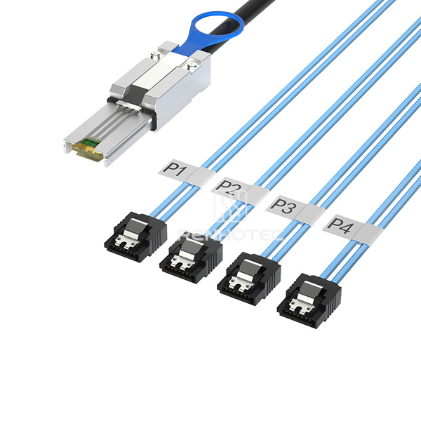 Mini-SAS SFF-8088 to 4 x SATA 7-pin Breakout Cable