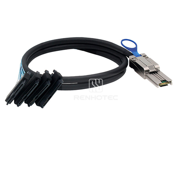 Mini-SAS SFF-8088 to 4 x SAS SFF-8482 Breakout Cable
