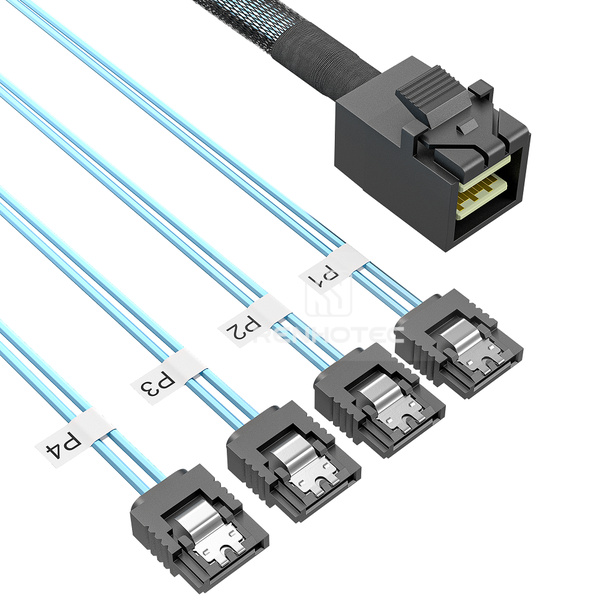 Mini-SAS HD SFF-8643 to 4 x SATA Breakout Cable
