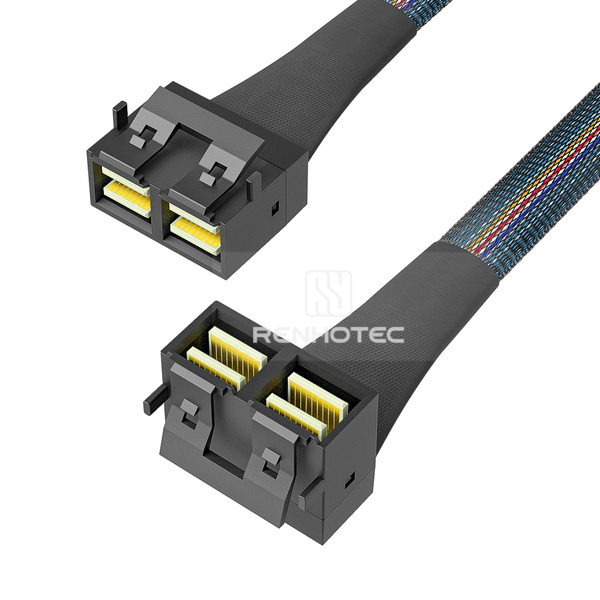 Mini-SAS HD SFF-8643 8i Cable, Right angle